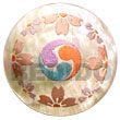 Natural Round 40mm MOP W/ Handpainted Design -