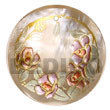 Natural Round 40mm Hammershell W/ Handpainted Design -