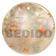 Natural Round 40mm Hammershell W/ Handpainted Design -