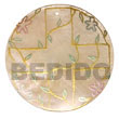 Natural Round 40mm Hammershell W/ Handpainted Design -