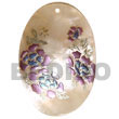 Natural Oval 50mm Hammershell W/ Handpainted Design -