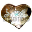 Natural Heart 50mm Blacklip W/ Handpainted Design -