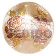 Natural Round 40mm Hammershell W/ Handpainted Design -