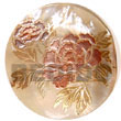 Natural Round 40mm Hammershell W/ Handpainted Design -