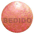 Natural Round 40mm Pink Hammershell W/ Handpainted Design