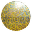 Round 40mm Yellow Hammershell W/ Handpainted Design