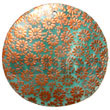 Round 40mm Mint Green Hammershell W/ Handpainted