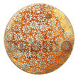 Natural Round 40mm Orange Hammershell W/ Handpainted Design