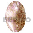 Natural Oval 50mm Hammershell W/ Handpainted Design -