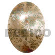 Natural Oval 50mm Hammershell W/ Handpainted Design -