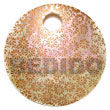 Natural Round 50mm Pink Hammershell W/ Handpainted Design