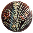 Natural Round 40mm Blacktab W/ Handpainted Design -