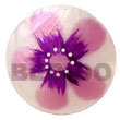 Natural Round Natural 50mm Capiz Shell W/ Handpainted