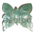Natural Aqua Blue Butterfly Hammershell 50mm Pendants