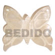 Natural Butterfly Hammershell Natural 50mm Pendants