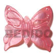 Natural Pink Hammershell 50mm Butterfly Pendants