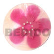 Natural Round Natural 50mm Capiz Shell W/ Handpainted