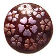 Natural Round 50mm Coco Nat. Brown   BFJ5381P Shell Necklace Coco Pendant