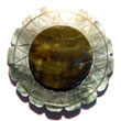 Natural 40mm Blacklip Flower Wheel BFJ5390P Shell Necklace Shell Pendant