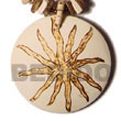 Natural 50mm Round Coco Pendant W/ Star Burning