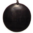 Natural Round Black Horn 40mm Pendants