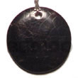 Natural Round Black Pin Shell BFJ5420P Shell Necklace Shell Pendant