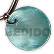 Natural 30mm Round Aqua Blue BFJ5426P Shell Necklace Shell Pendant