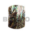 Natural Rectangular Dog Tag Paua "abalone" Pendants