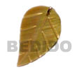 Natural 25mmx14mm MOP Leaf Pendants