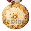Natural Coco Pendant With Scallop Burning Design