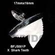 Natural X Shark Teeth Pendant