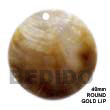 Natural 40mm Round Gold Lip BFJ5039P Shell Necklace Shell Pendant