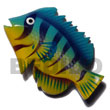 Natural Fish Handpainted Wooden Refrigerator Magnet