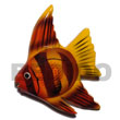 Natural Fish Handpainted Wood Refrigerator Magnet