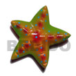 Natural Starfish Handpainted Wood Refrigerator Magnet