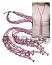 Natural Scarf Necklace - 6 Rows BFJ1879NK Shell Necklace Scarf Necklace