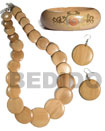 Natural natural wood jewelry set