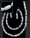 Natural Troca Shells In Rice Beads - BFJ010SPSSET Shell Necklace Jewelry Set