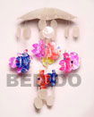 Natural Umbrella & Micromini Fish & BFJ009CC Shell Necklace Capiz Shell Musical Wind Chimes