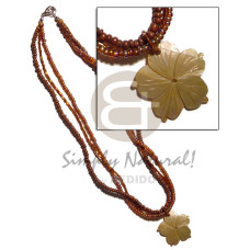 3 rows glass bead