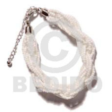 12 rows white twisted glass