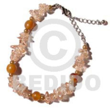 Clear stone crystals in brown