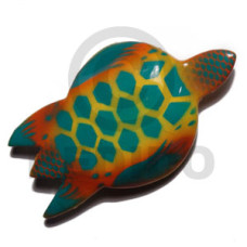 Sea turtle handpainted wood refrigerator