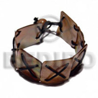 7 pcs. 20mmx20mm brownlip squares