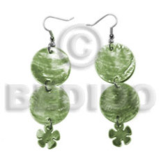 Dangling double round 25mm blue