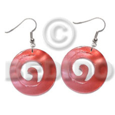 Dangling 20mm round swirl kabibe