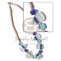 Painted striped capiz crystals