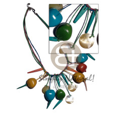 Bora bora necklace- dangling colored
