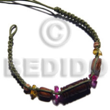 Palmwood round wood beads in