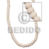 White bone beads 7mmx9mm